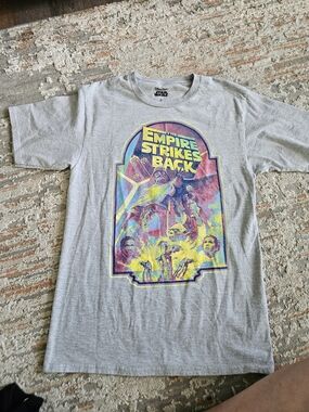 Star Wars Empire Strikes Back Graphic Tee - Gray with Multicolor Print